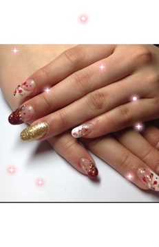 卒業パーティーネイル