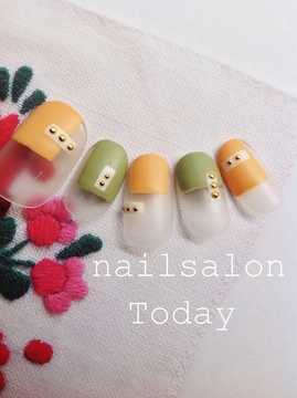 秋カラーのしかくアート