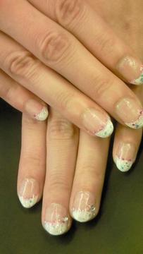 白フレンチ☆ラメラメ