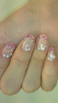 ピンクラメ＆３Dハート