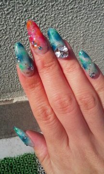 夏★タイダイ元気ネイル
