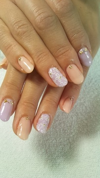 パステルお花ネイル