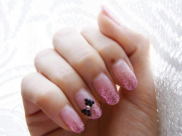 リボンラメグラネイル