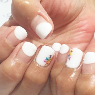 レインボーフラワーnail