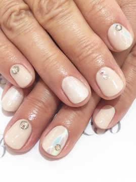 シンプルベージュnail