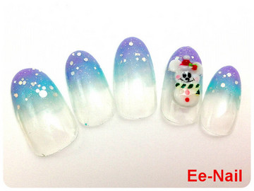 3D雪だるまミッキー☆クリスマスネイル☆