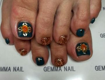 べっこうストーンフットネイル