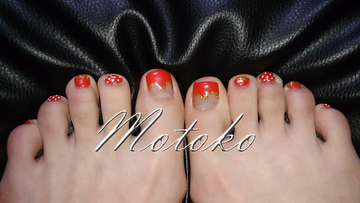 ＜フット＞ハートフレンチネイル