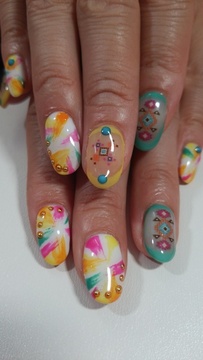 先取り秋ネイル