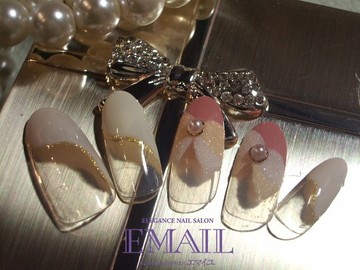 2月キャンペーンネイル『シュガーリボン』