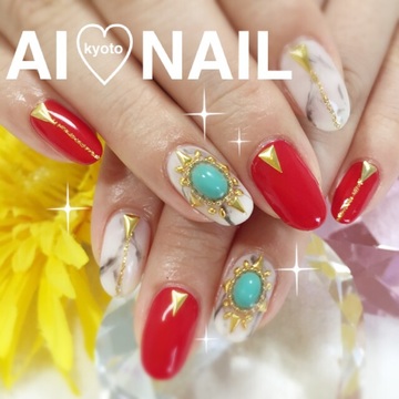 初秋♡大理石ネイル