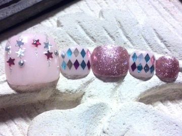 キャンペーン！ひし形ホロ×星形ホロポップネイル　￥６０００