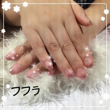 ラメグラデーションネイル♪