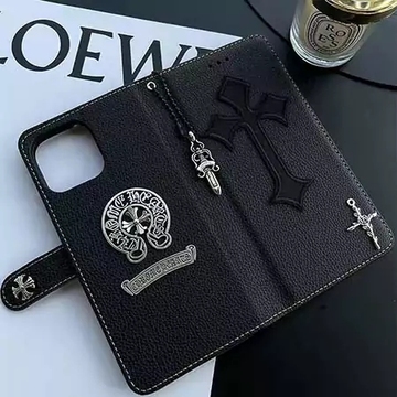 クロムハーツ 手帳型クロス フラップカードホルダー iPhone