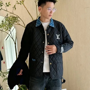 ルイヴィトン ジャケット ダウンジャケット 中綿 デニム 襟 メ