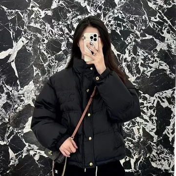 CELINE クロップド ダウンジャケット レディース 冬物 衣