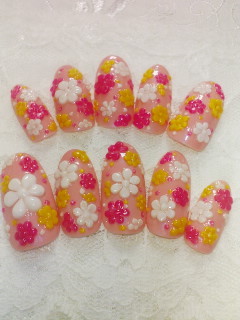 春ネイル・花