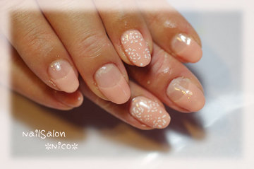 ピンクベージュ＆バラ