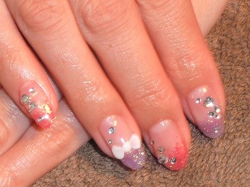 交互にラメグラデ