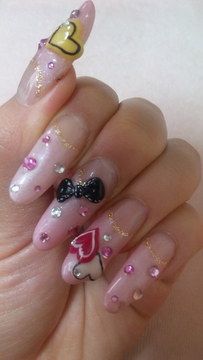 バレンタインネイル