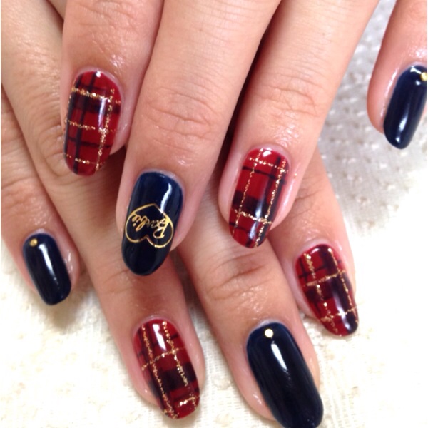 14秋トレンド タータンチェック柄ネイル Nailclue News