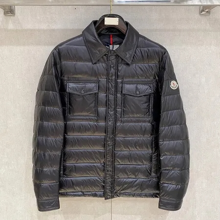 モンクレール ブラック Chambly メンズダウンワイシャツジ