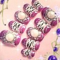 ゼブラジュエリーWフレンチネイル