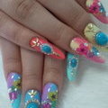 押し花&ﾓﾛｯｺnail