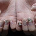 ベージュ×ダブルラインｎａｉｌ