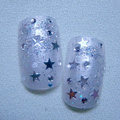 クリスマスネイル_ホワイトクリスマス_stars