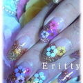 春NAIL＊押し花＊ラメグラ