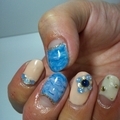 ネイビーマーブルNail