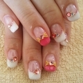 ポイントリボンのcute フレンチNail