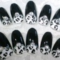 ヒョウ柄逆フレンチネイル
