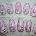 ふんわり春マーブルネイル
