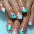 シャーベットカラー☆ボーダーネイル