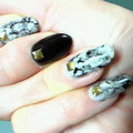 Black.White タイダイnail