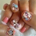 ラブリーキラキラ盛ネイル☆