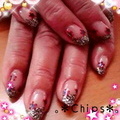 ブラックシルバーラメ＊小花