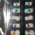 押し花　水色ラメ