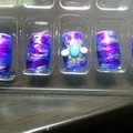 パープル　マーブル模様