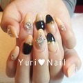 ﾌﾞﾗｯｸ×ﾍﾞｰｼﾞｭ★Nail.ｽｶﾙﾌﾟ