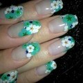 フェイク押し花ネイル