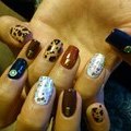 ジェル・カラフル豹柄アート