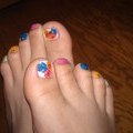 foot：押し花カラフルネイル