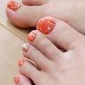 ♡オレンジ大理石nail(foot)♡