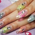 星ラメグラデnail