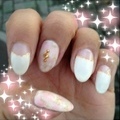 アイボリー×タイダイnail