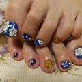 ブルー×エンボスフラワー