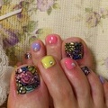 お花アートなネイル【フット】